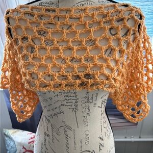Handmade Crochet Shrug in Orange
